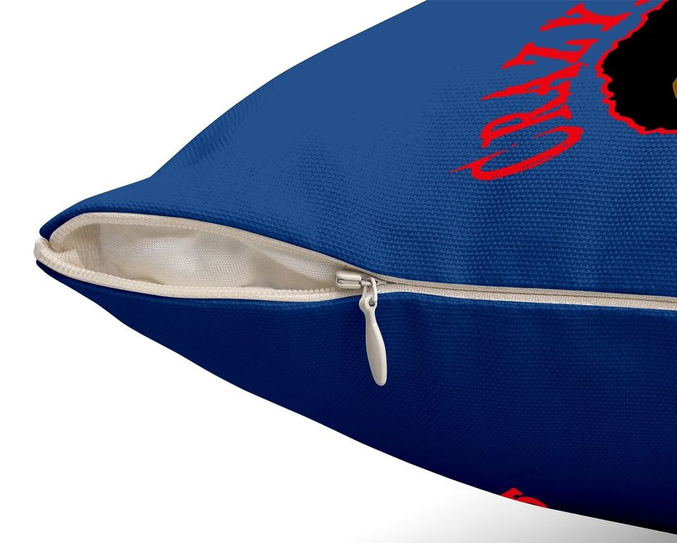 Crazy Eyes Basketball Blue Collar Bobby Milw Throw Pillow