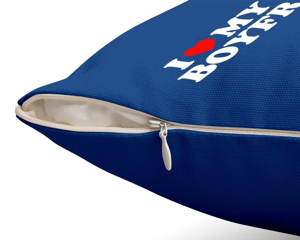 I Love My Hot Boyfriend Throw Pillow