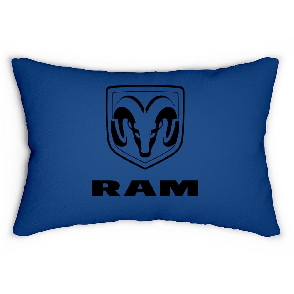 Ram Trucks Black Logo Lumbar Pillow