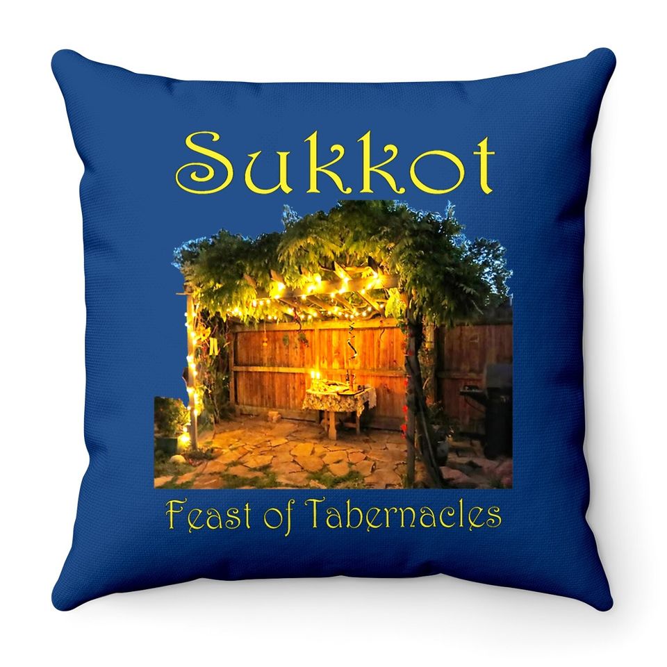 Chag Sukkot Thanksgiving Feast Of Tabernacles Sukkah Throw Pillow
