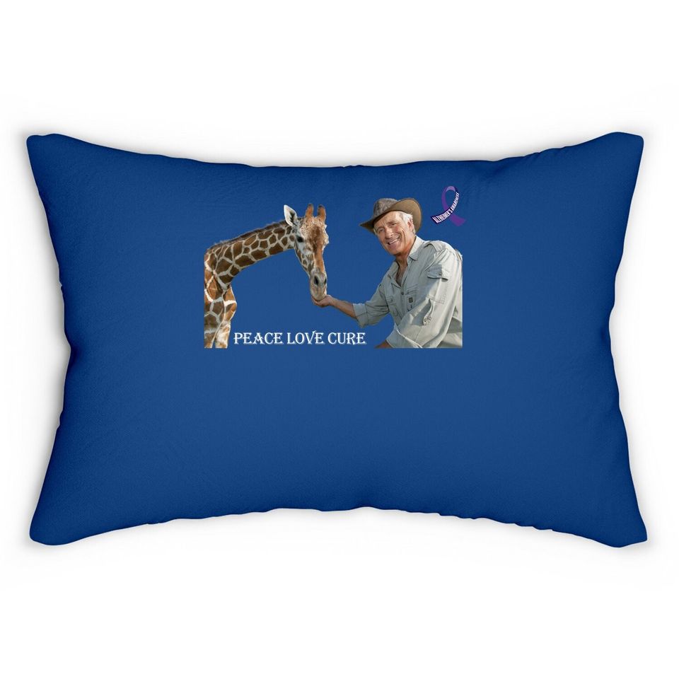 Jack Hanna With Cute Giraffe Lumbar Pillow