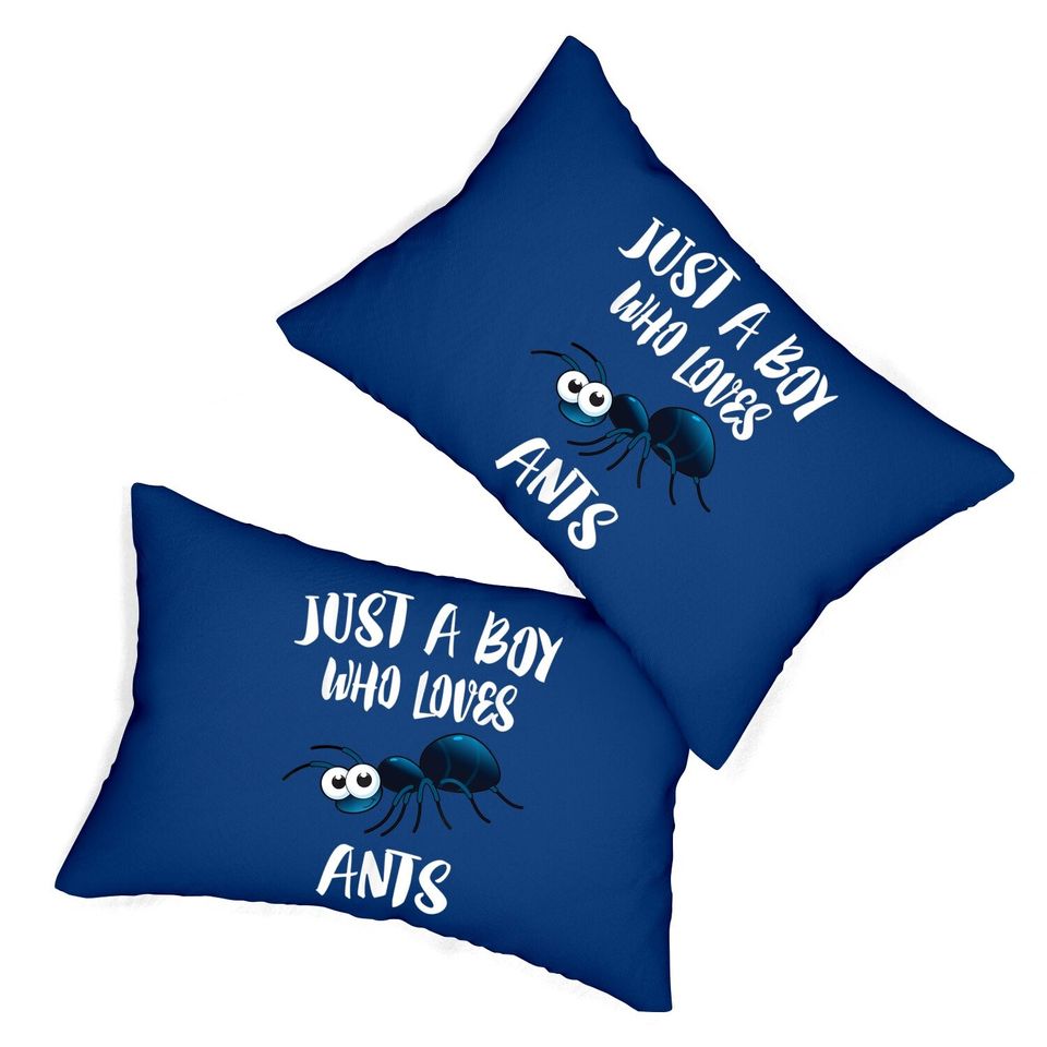Just A Boy Who Loves Ants Animal Lumbar Pillow