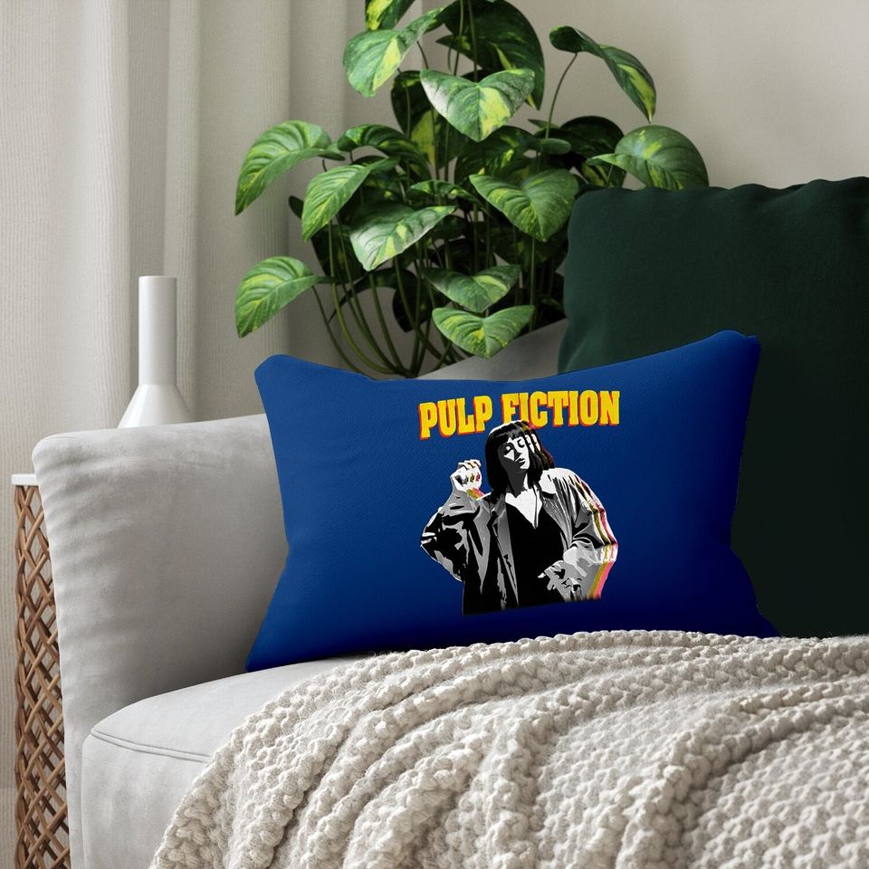 Nirvan Pulp Fiction Mia Wallace  lumbar Pillow
