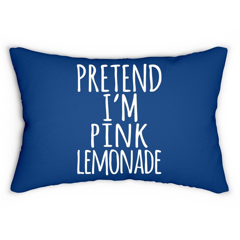 Lazy Halloween Costume Pretend I'm Pink Lemonade Lumbar Pillow