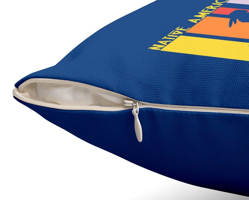 Native American Indian Vintage Throw Pillow