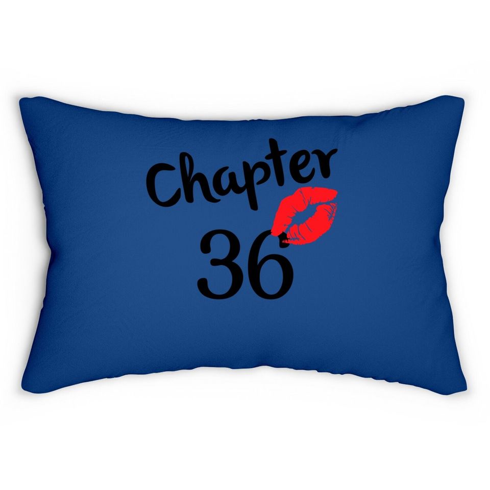 Chapter 36 Years 36th Happy Birthday Lips Girls Born In 1985 Lumbar Pillow