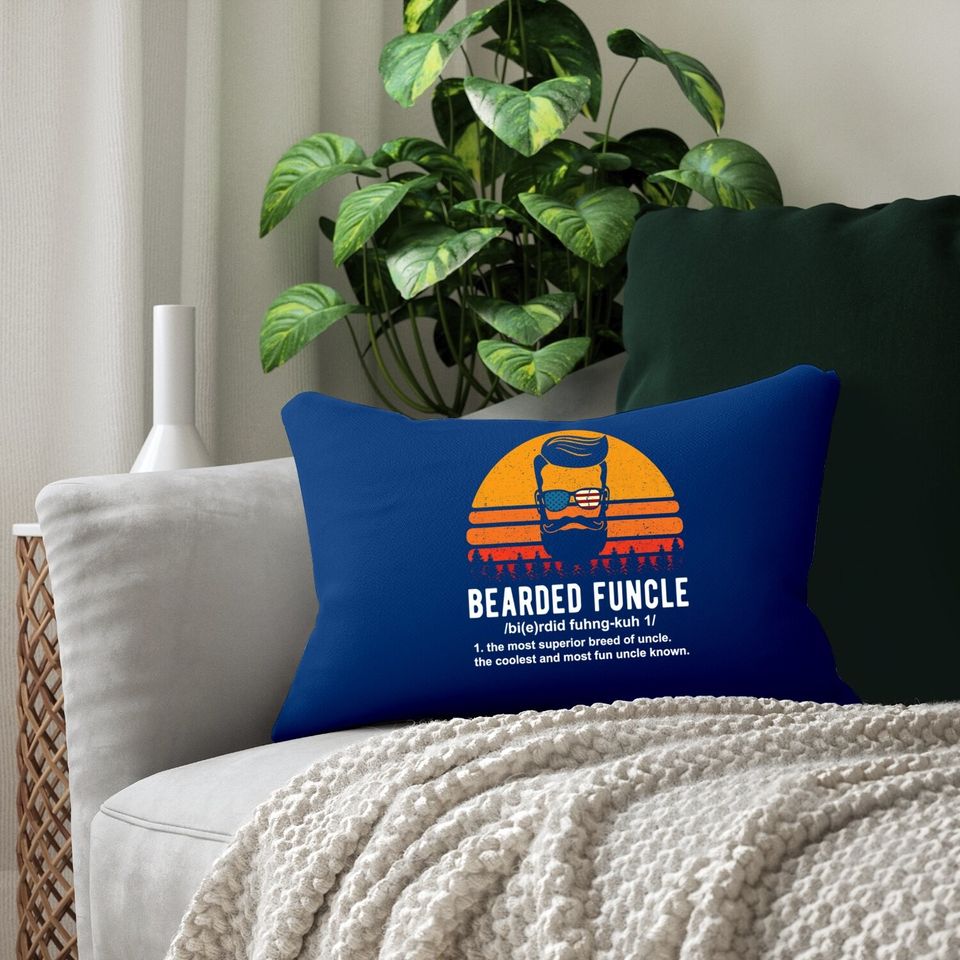 Bearded Funcle Definition Lumbar Pillow