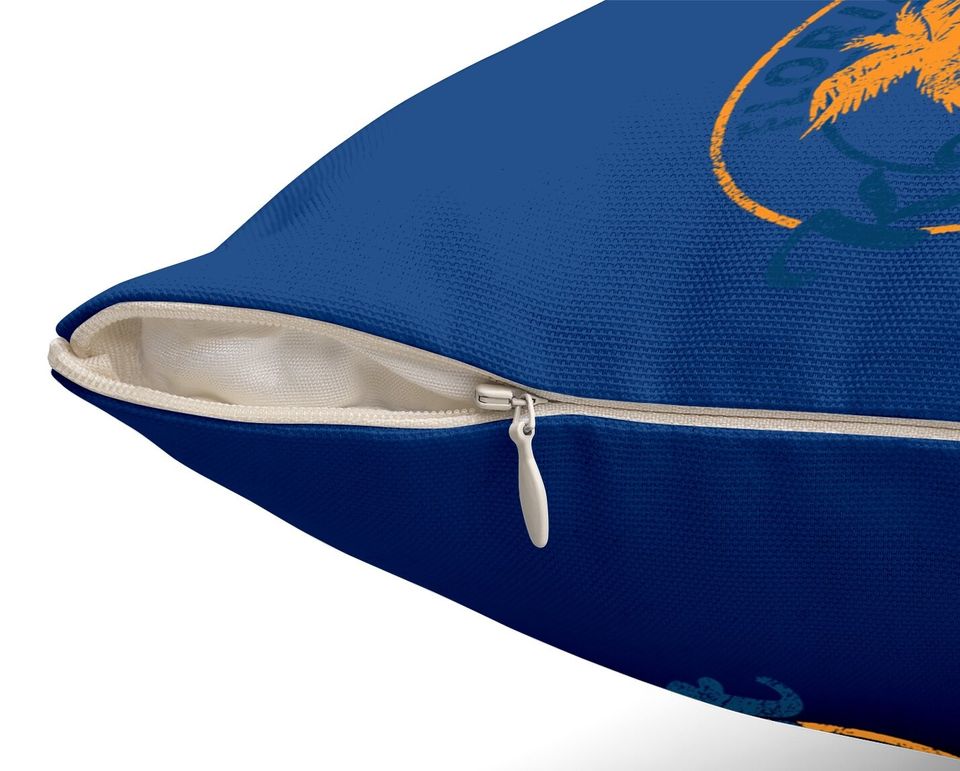 Key West Vintage Emblem Basic Cotton Throw Pillow