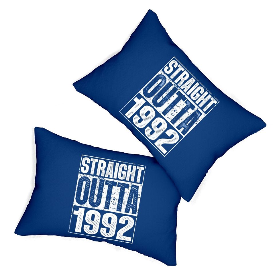 Straight Outta 1992 29th Bithday Gift 29 Years Old Birthday Lumbar Pillow