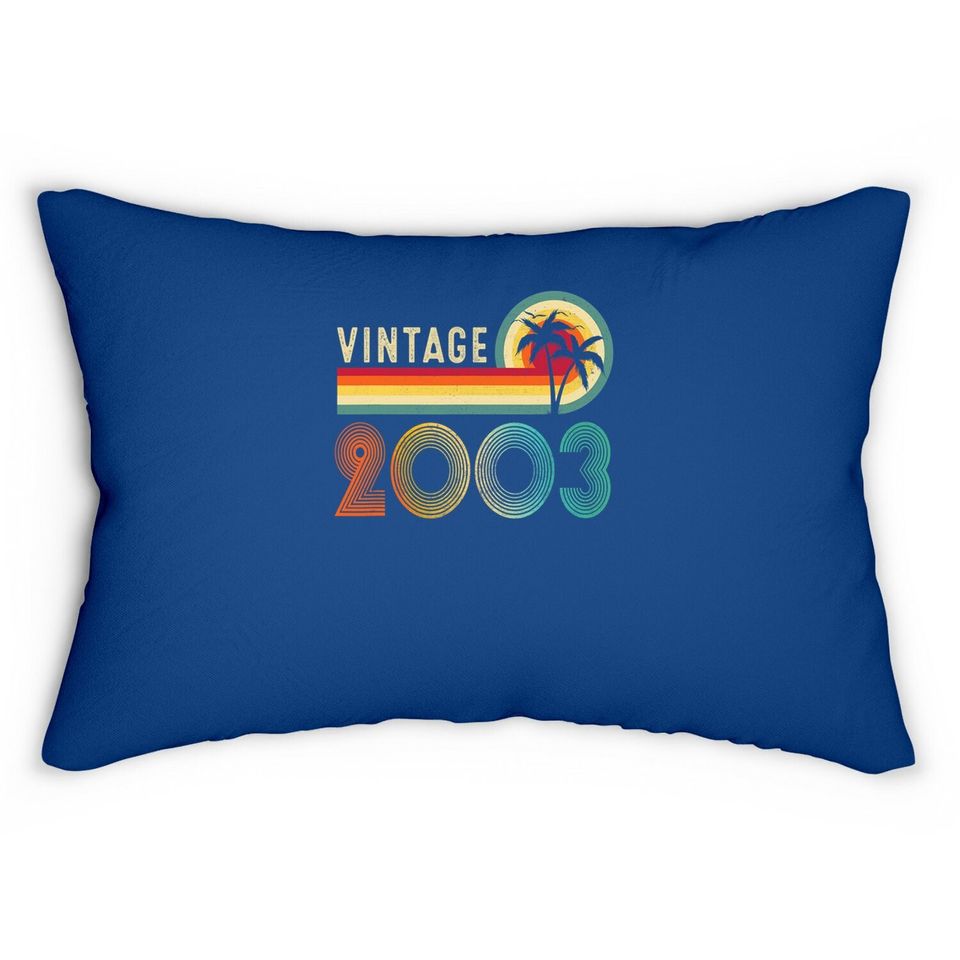 Vintage 2003 18th Birthday Lumbar Pillow