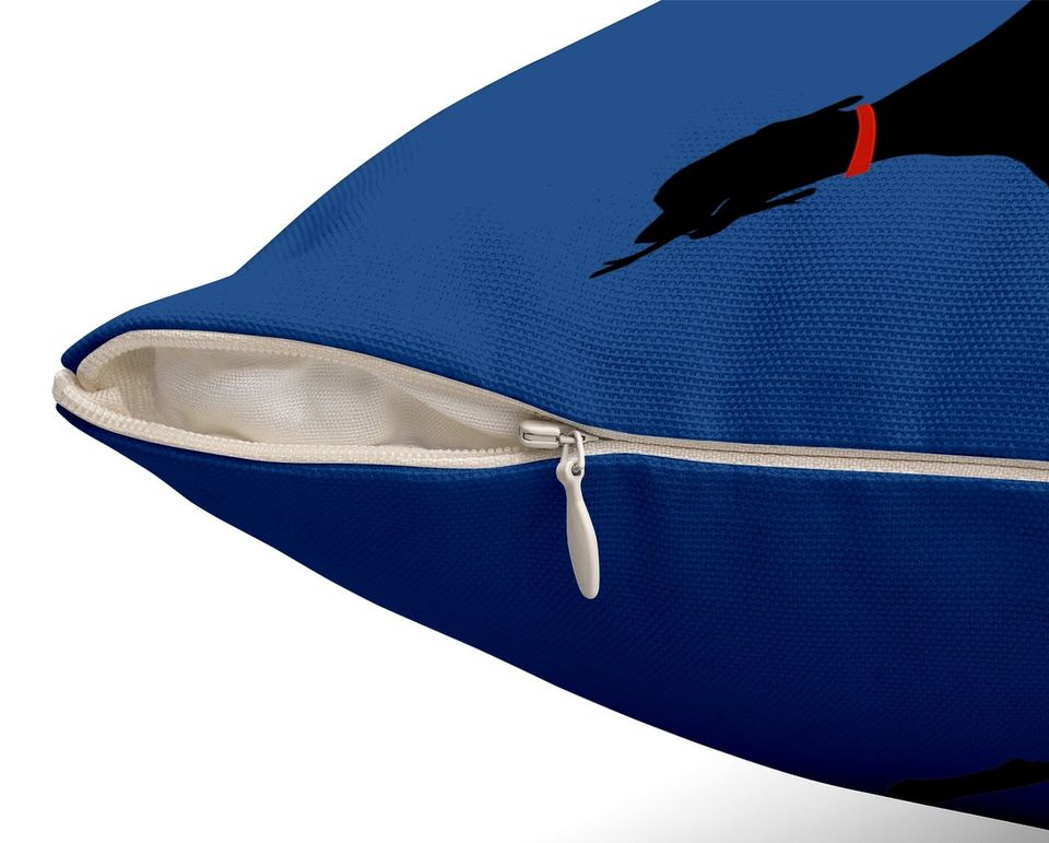 Labrador Retriever Throw Pillow Play Fetch Black Lab Throw Pillow