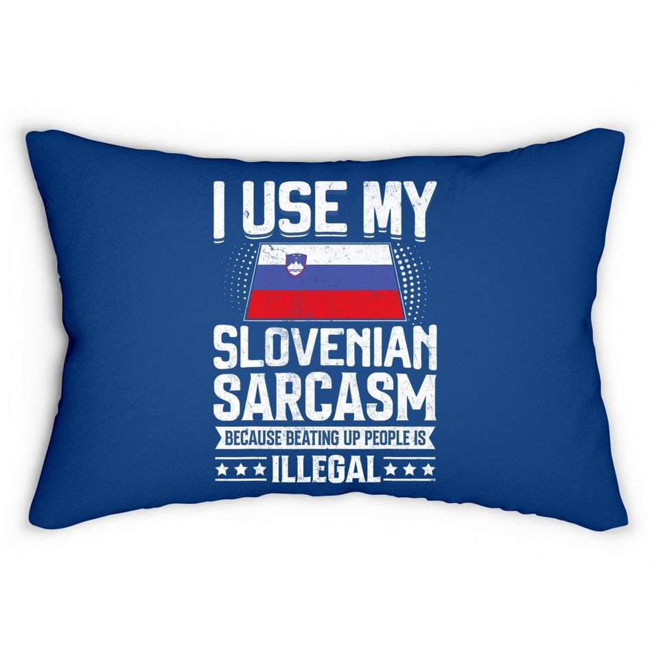 Slovenian Lumbar Pillow Funny National Proud Lumbar Pillow