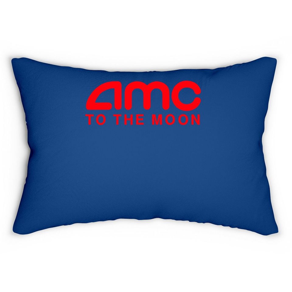 A.m.c To The M.o.o.n Parody Stocks Investor Lumbar Pillow
