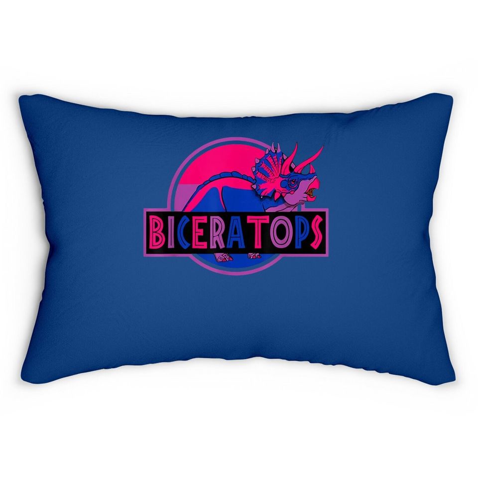 Biceratops Bisexual Ceratops Dinosaur Lgbt Lumbar Pillow