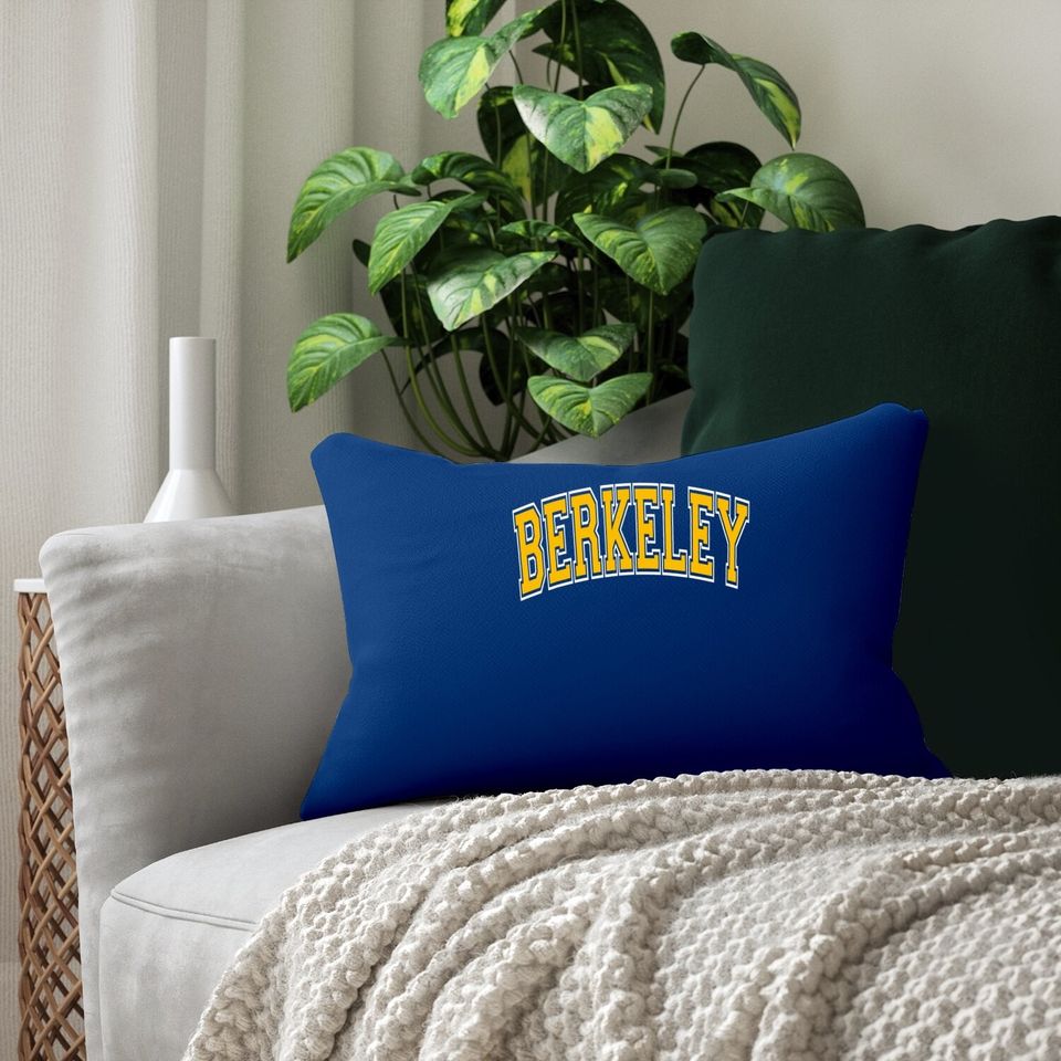 Berkeley California Ca Varsity Style Amber Lumbar Pillow