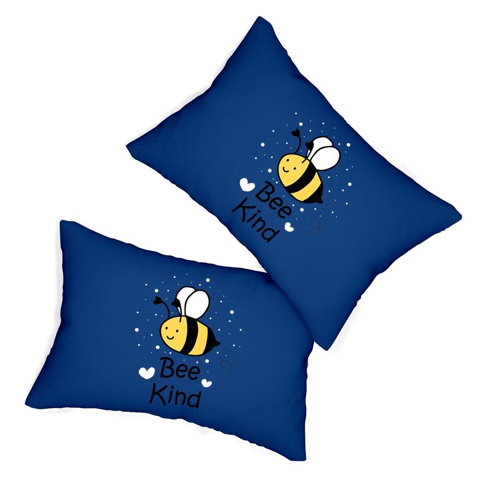 Be Kind Bumble Bee Cute Inspirational Lumbar Pillow