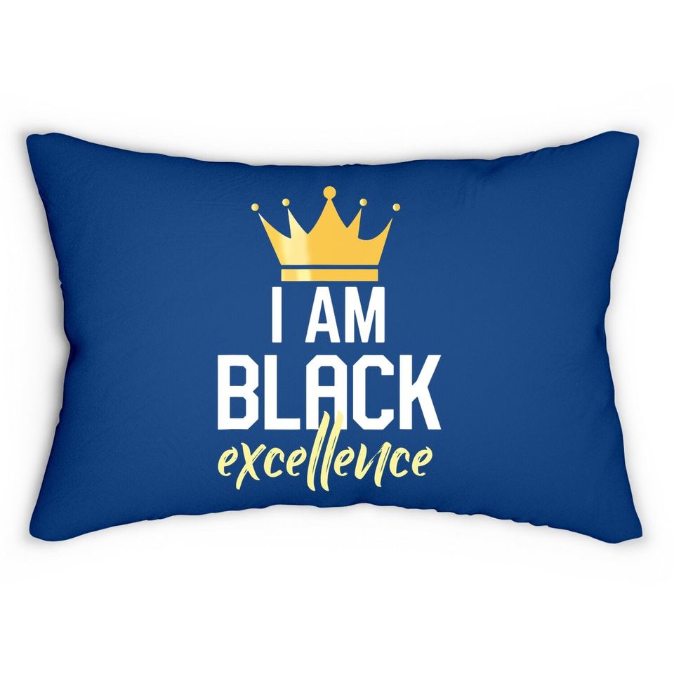 I Am Black Excellence Lumbar Pillow