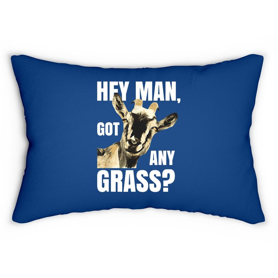 Goat Lovers Farm Apparel Meme Pun Goat Lumbar Pillow
