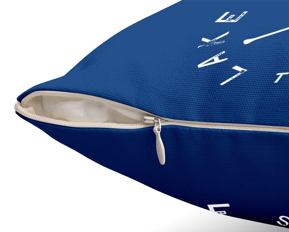 Lake Erie Great Lakes Vintage Retro Throw Pillow