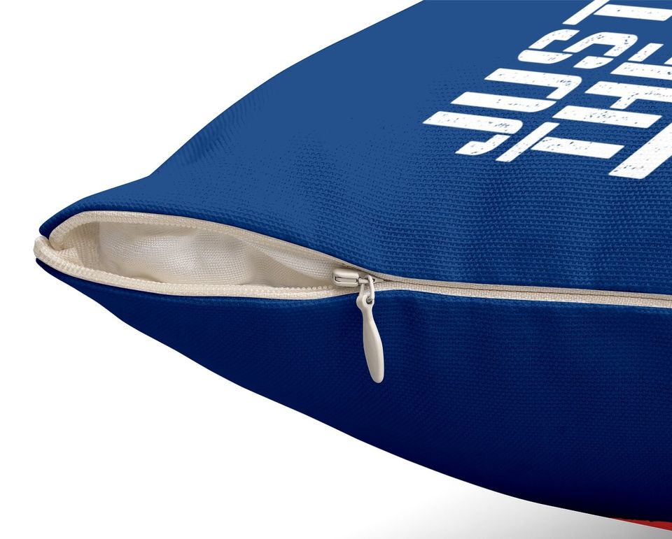 Just The Tip I Promise Bullet American Flag Throw Pillow