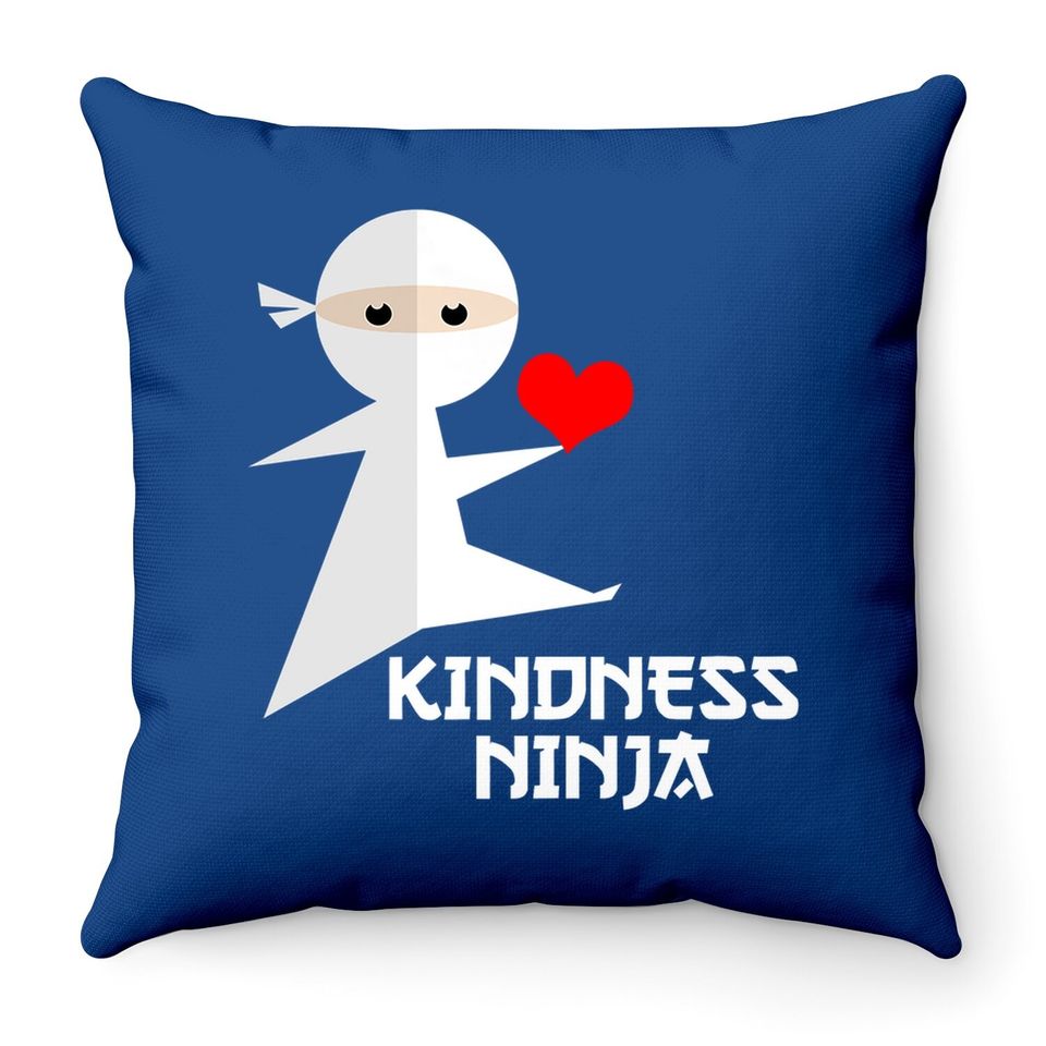 Kindness Ninja Throw Pillow