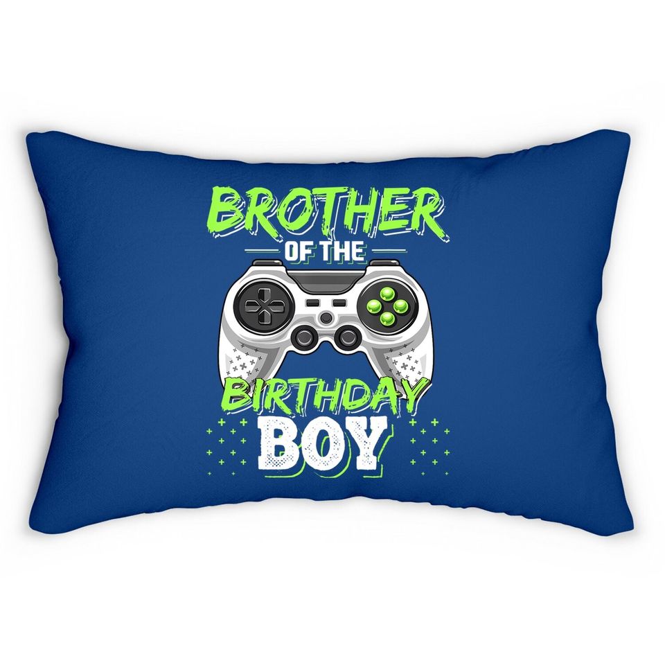 Brother Of The Birthday Boy Matching Video Game Birthday Lumbar Pillow