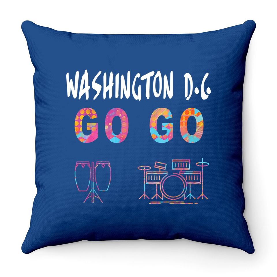 Washington D.c Go Go Music Lover Gift Throw Pillow