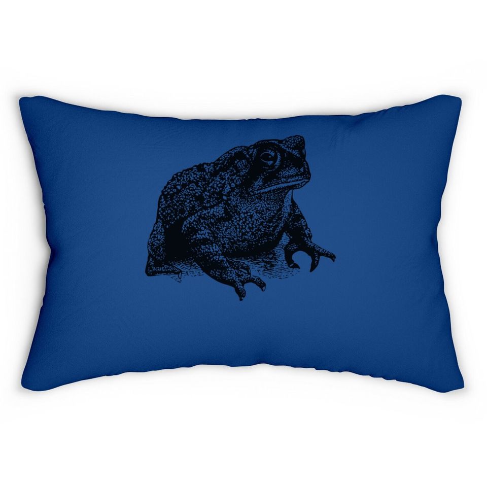Fat Toad Minimalist Frog Amphibian Biology Realistic Lumbar Pillow