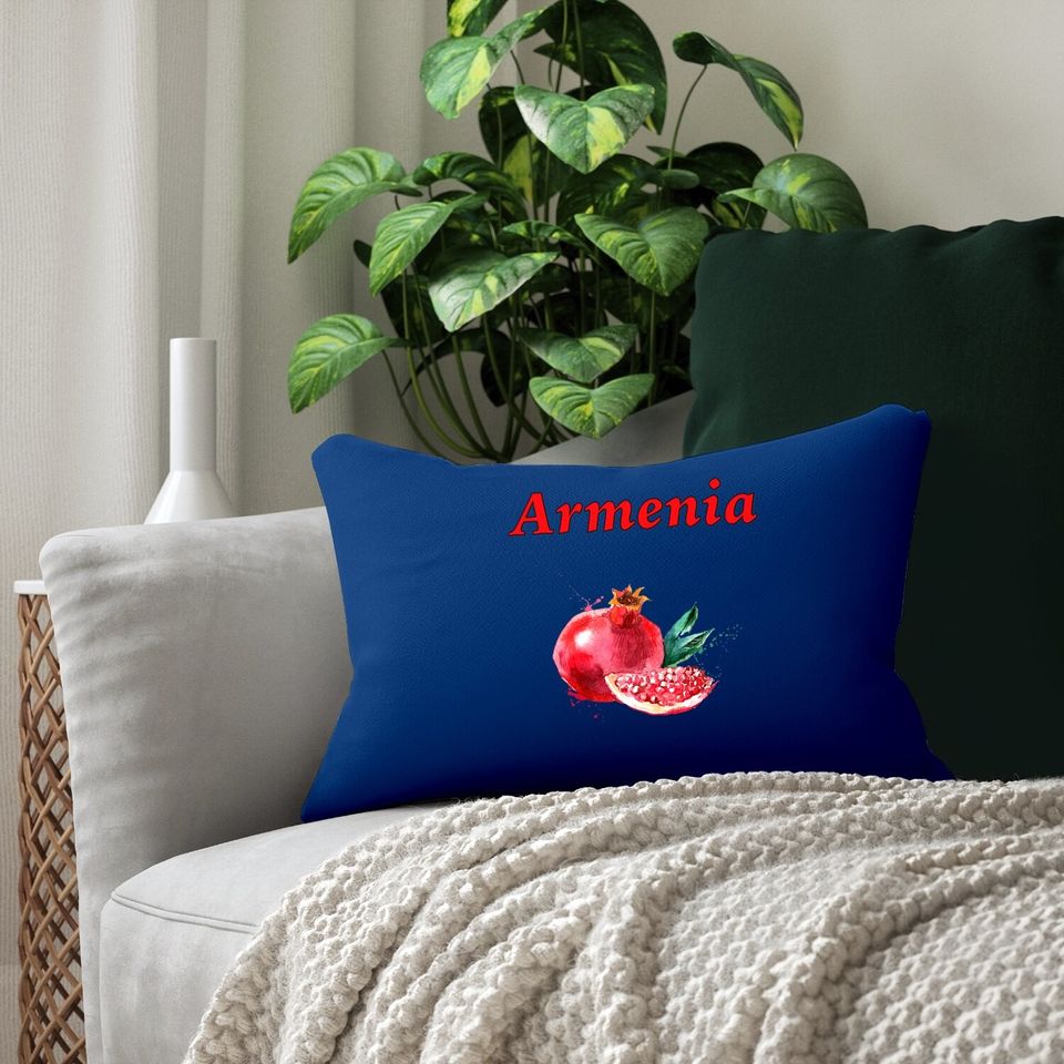 Free Defend Support Armenia National Fruit Pomegranate Lumbar Pillow