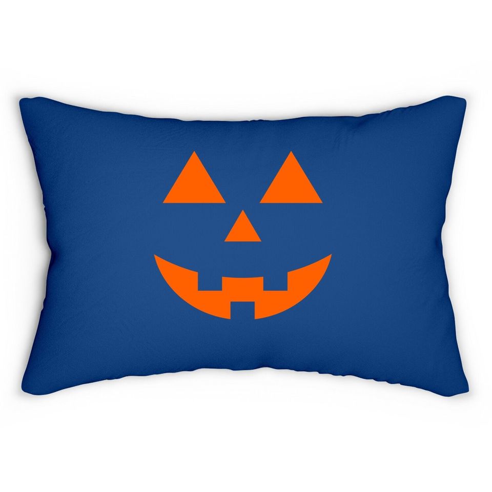 Spooky Jack O Lantern Halloween Party Pumpkin Patch Autumn Lumbar Pillow
