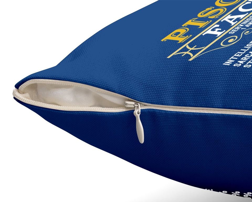 Pisces Facts Zodiac Signs Throw Pillow