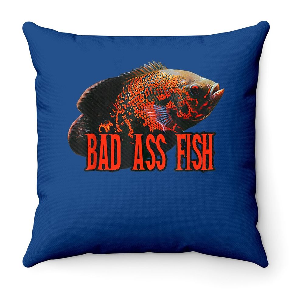 Oscar Cichlid Fish Monster Throw Pillow