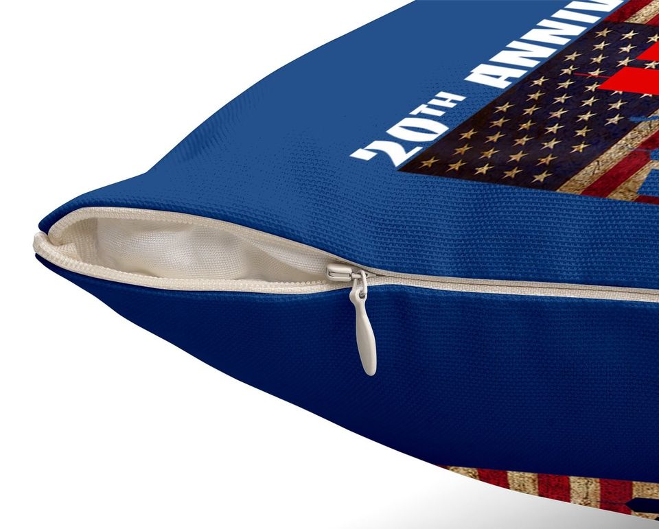 Never Forget 9-11 20th Anniversary Patriot Day Throw Pillow