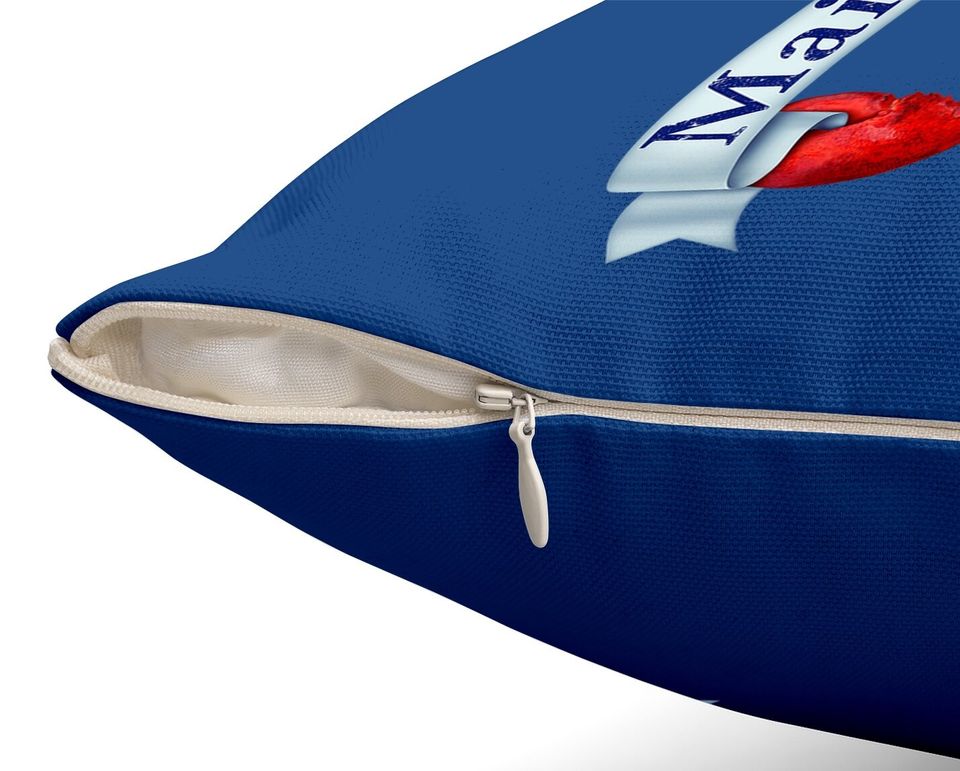 Maine State Bar Harbor Lobster Throw Pillow