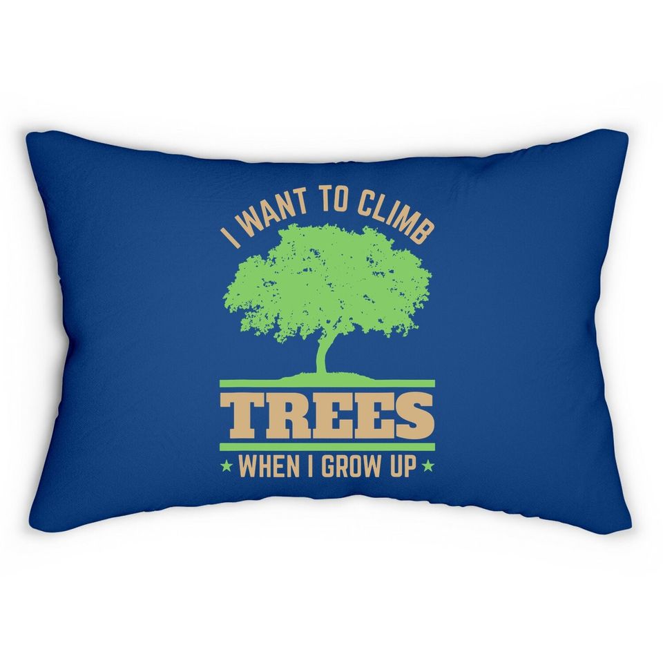 Future Arborist Tree Surgeon Trees Climbing Lumbar Pillow
