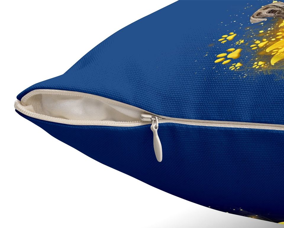 Weimaraner Mom Sunflower With Dog Paw Throw Pillow