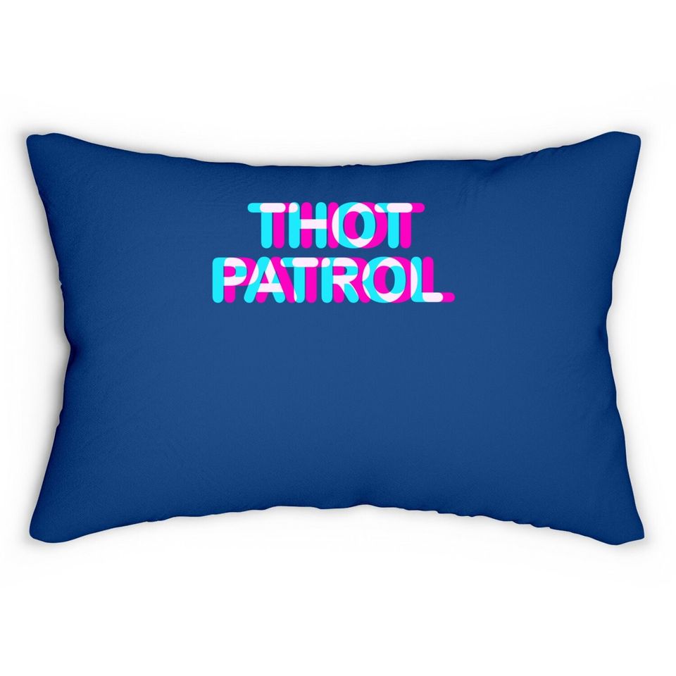 Thot Patrol Funny Meme Anaglyph Lumbar Pillow