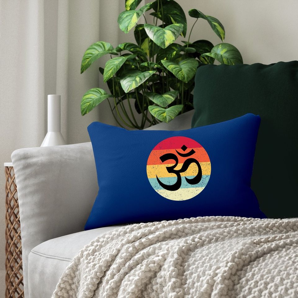 Om Symbol Aum Ohm Hindu Zen Tantra Yoga Day Namaste Gift Lumbar Pillow