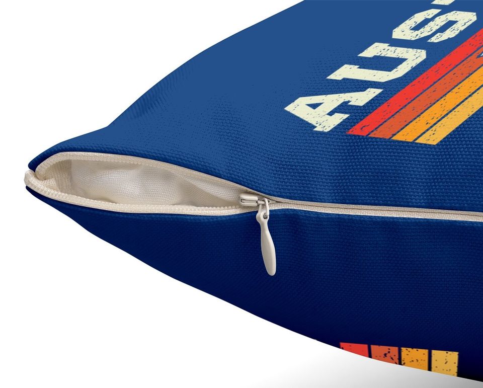 Austin Texas Retro Vintage Throw Pillow