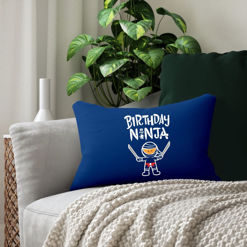 Birthday Ninja Lumbar Pillow