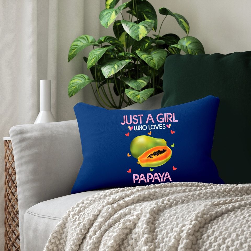 Papaya Fruit Lumbar Pillow