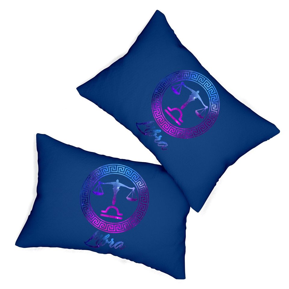 Libra Zodiac Sign Lumbar Pillow