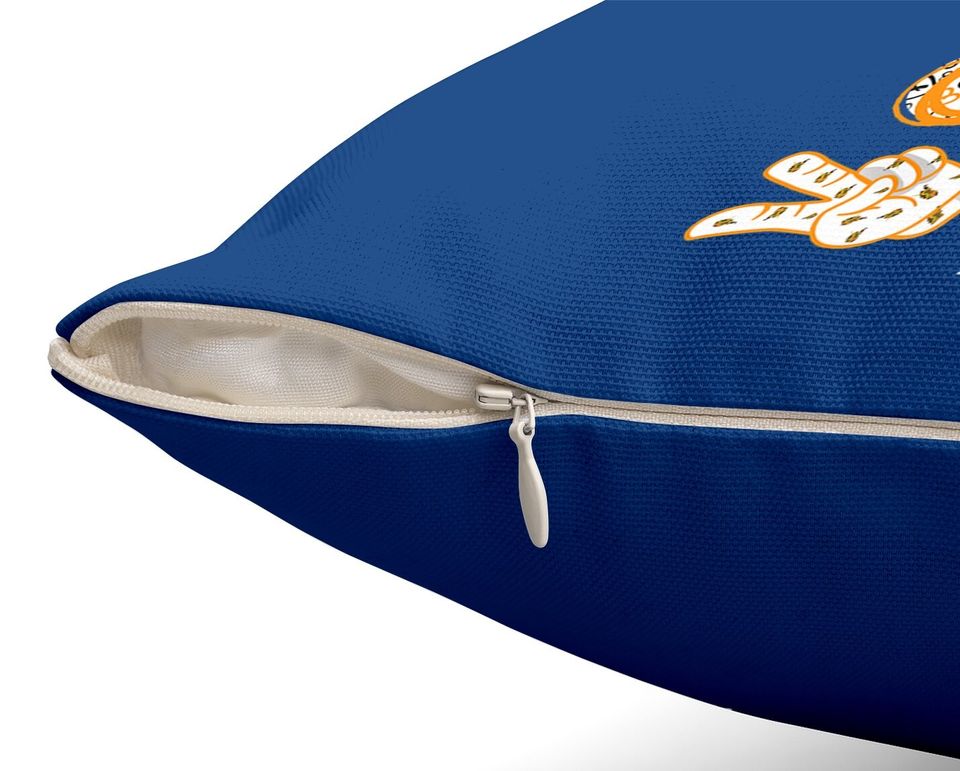 Peace Love West Virginia State Sunflower Throw Pillow