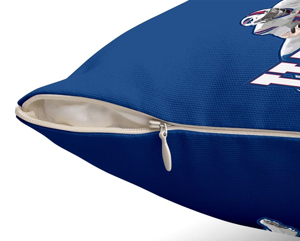 Josh Allen Jumping Over The Haters Throw Pillow