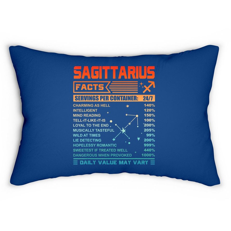 Birthday Sagittarius Facts Lumbar Pillow
