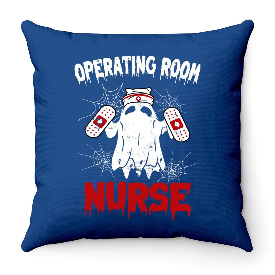 Operating Room Nurse Halloween Ghost Throw Pillow