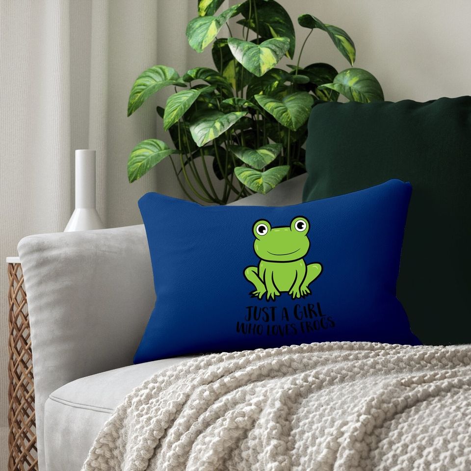 I Just Really Like Frogs Frog Lovers Lumbar Pillow