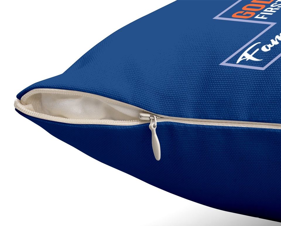 God First Family Second Then Hunting Throw Pillow