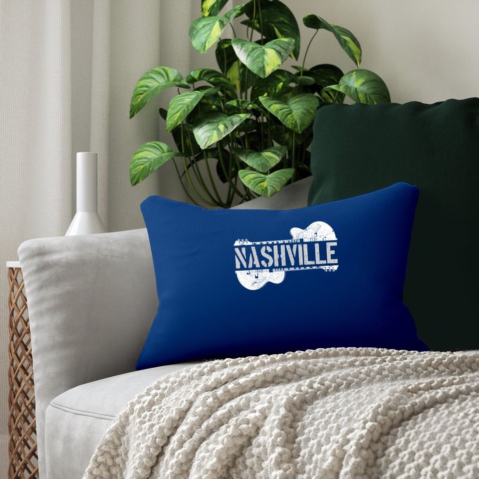 Nashville Guitar Tennessee Lumbar Pillow