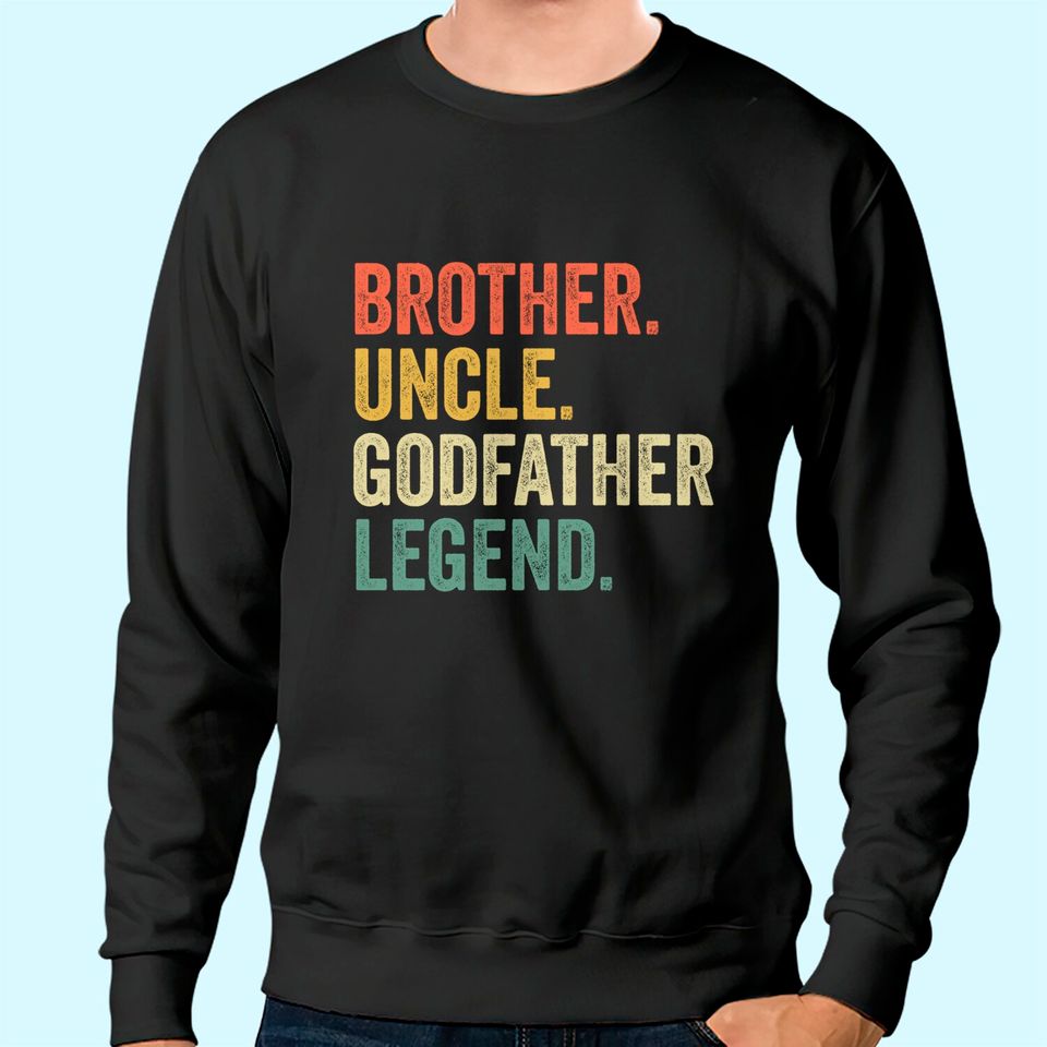 Mens Uncle Godfather Sweatshirt Christmas Gifts From Godchild Funny Sweatshirt